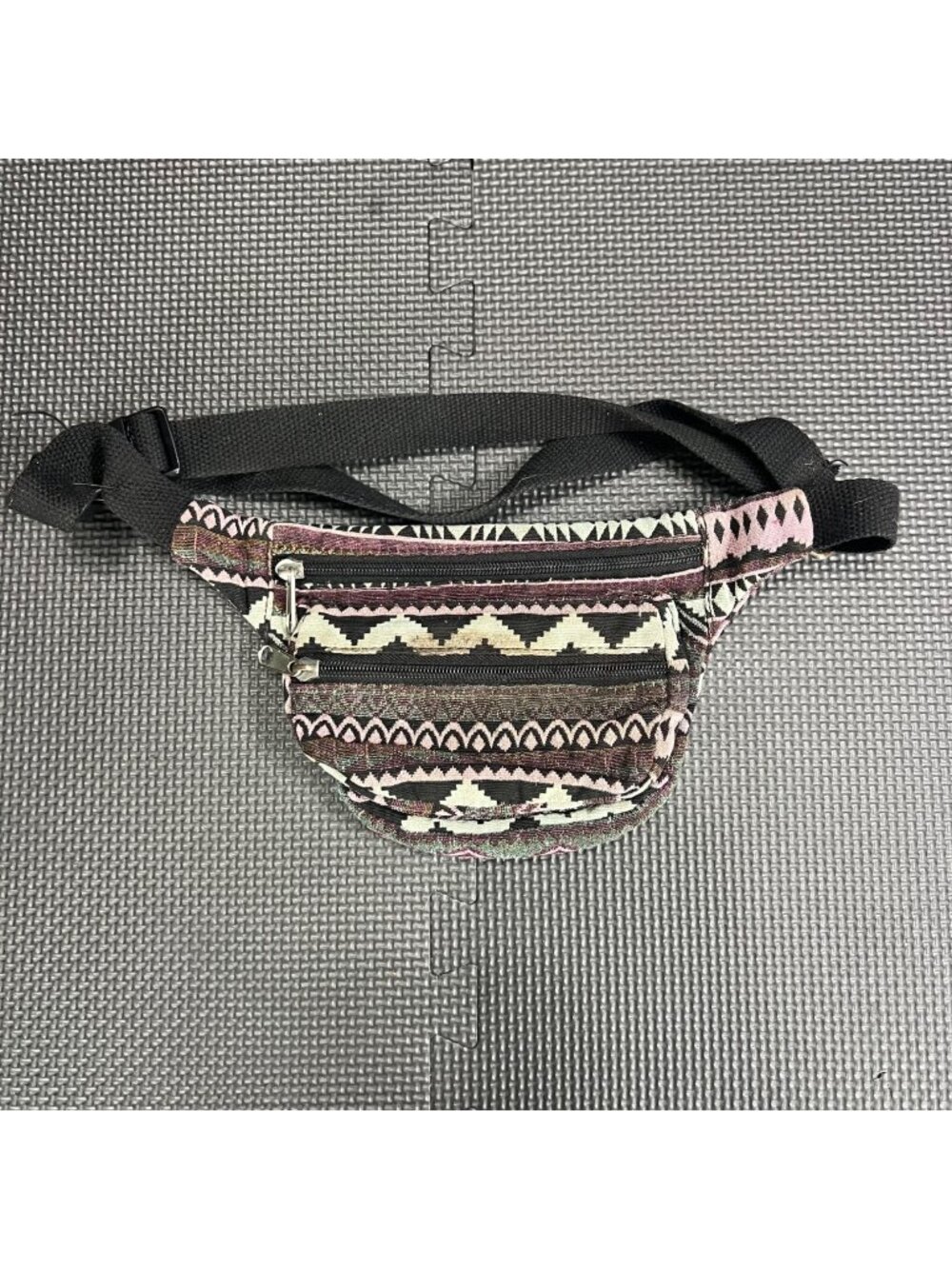 Tribal Print Adjustable Waist Fanny Pack With Multiple Zipper Pockets Festival B - Picture 1 of 5